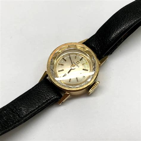 omega 14k gold ladies watch vintage|ladies omega gold watch 1970s.